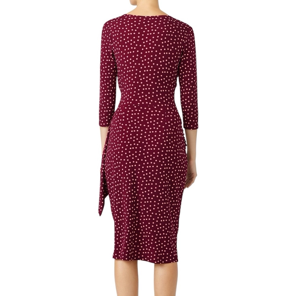 Leota Pink Dot Ruffle Sheath dress - Picture 2 of 11